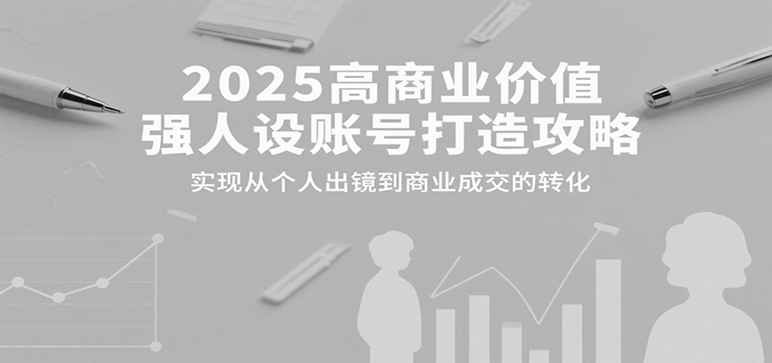 2025高商业价值强人设账号打造攻略，实现从个人出镜到商业成交的转化-得贵网赚