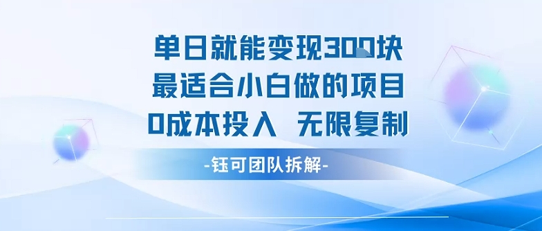 单日就能变现3张最适合小白做的项目0成本投入 无限复制-得贵网赚