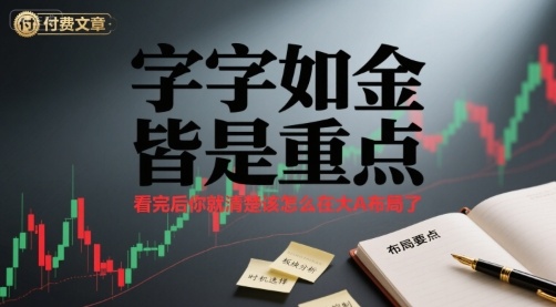 付费文章：字字如金 皆是重点， 看完后 你就清楚该怎么在大A布局了-得贵网赚