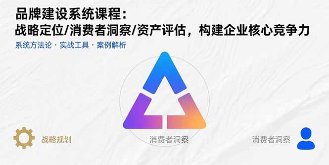 品牌建设系统课程：战略定位/消费者洞察/资产评估，构建企业核心竞争力-得贵网赚
