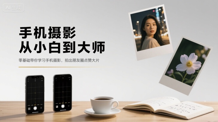 手机摄影从小白到大师，零基础带你学习手机摄影，拍出朋友圈点赞大片-得贵网赚