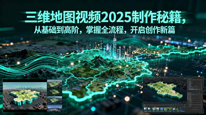 三维地图视频2025制作秘籍，从基础到高阶，掌握全流程，开启创作新篇-得贵网赚